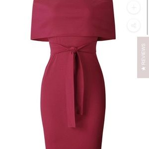 Black tie, red bodycon dress